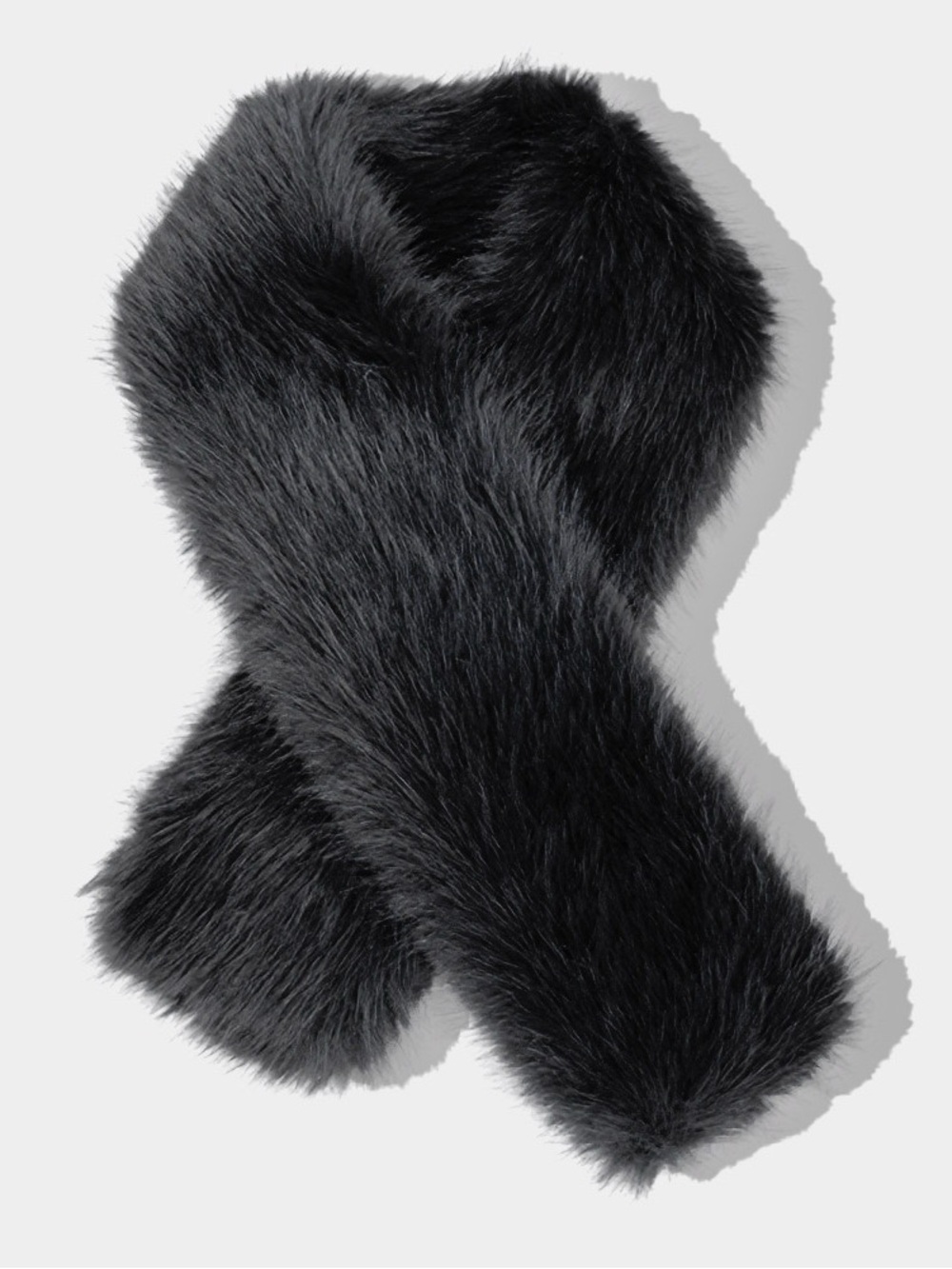 Black Faux Fur Scarf - Women Accessories
